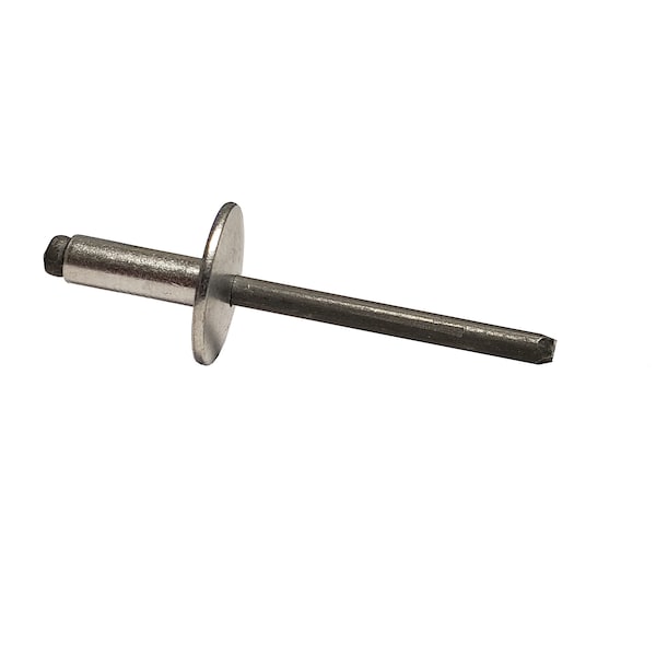 Blind Rivet, Large Flanged Head, 0.125 in Dia., 0.265 in L, Aluminum Body, 1000 PK